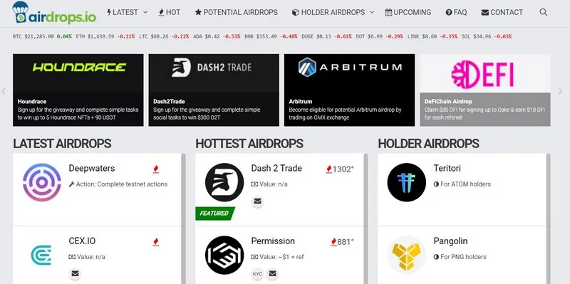 Airdrops.io