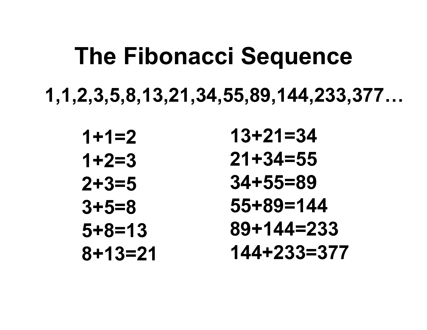 Fibonacci Sequences