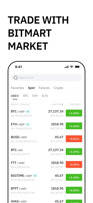 BitMart iOS app Source App Store